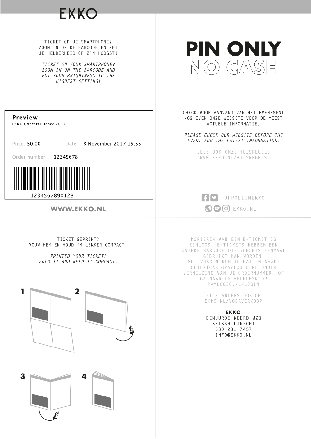 EKKO ticket nieuw