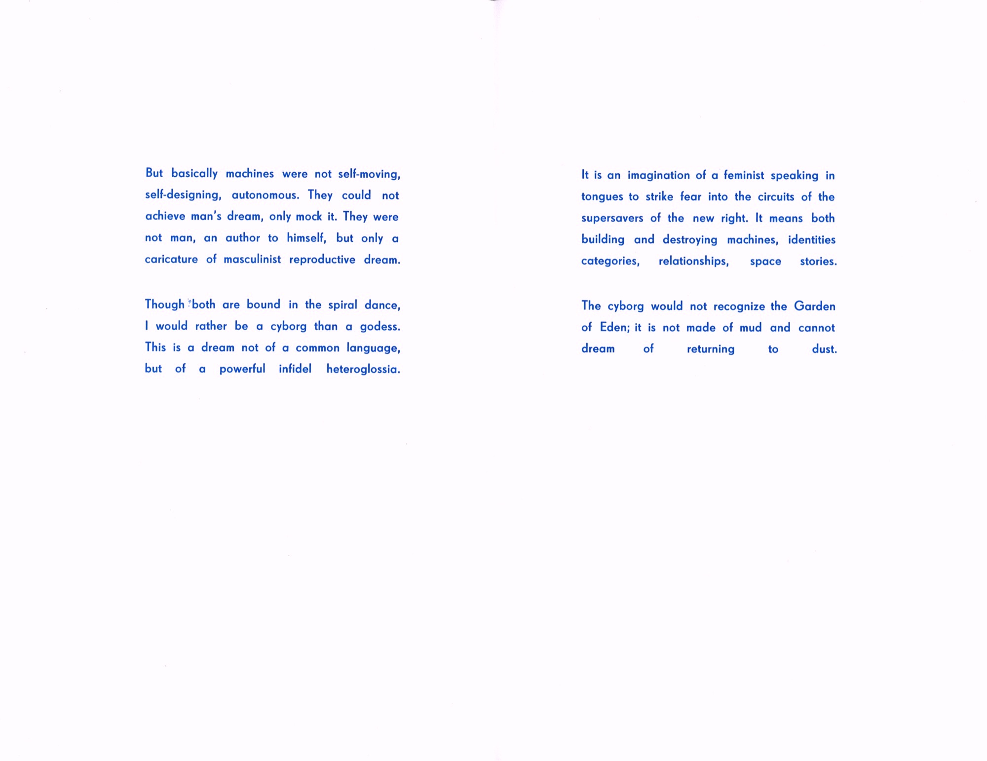 A Cyborg Manifesto Inside