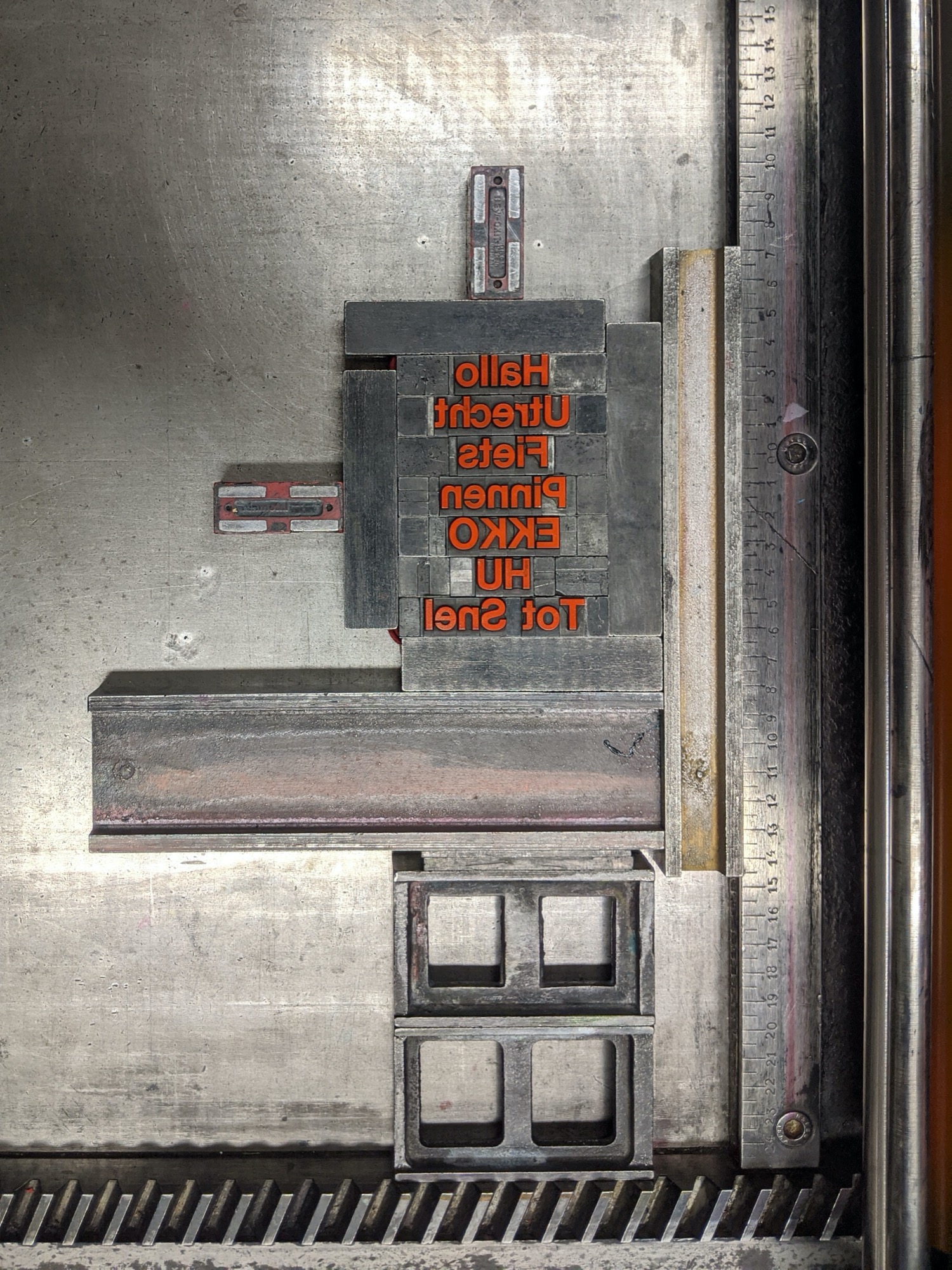 Postcard process letterpress